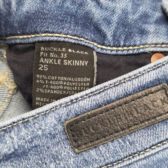 Buckle Black Ankle Skinny Jeans 25 - Picture 11 of 14